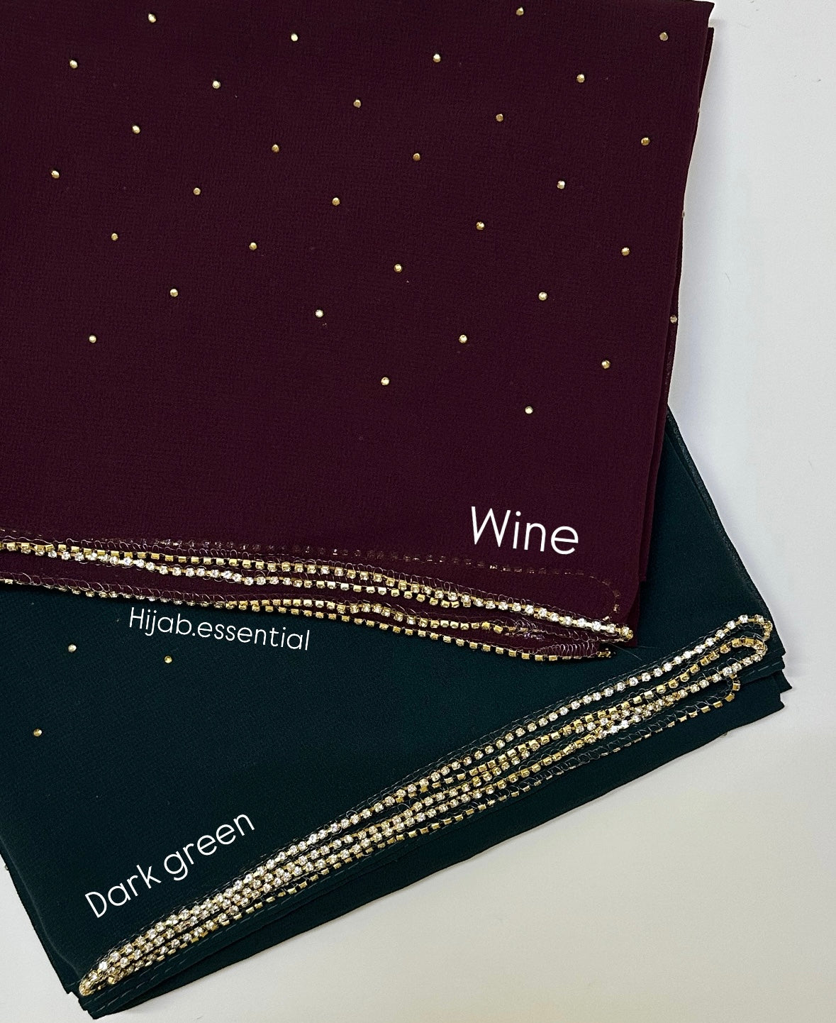 Rhinestone chiffon hijabs