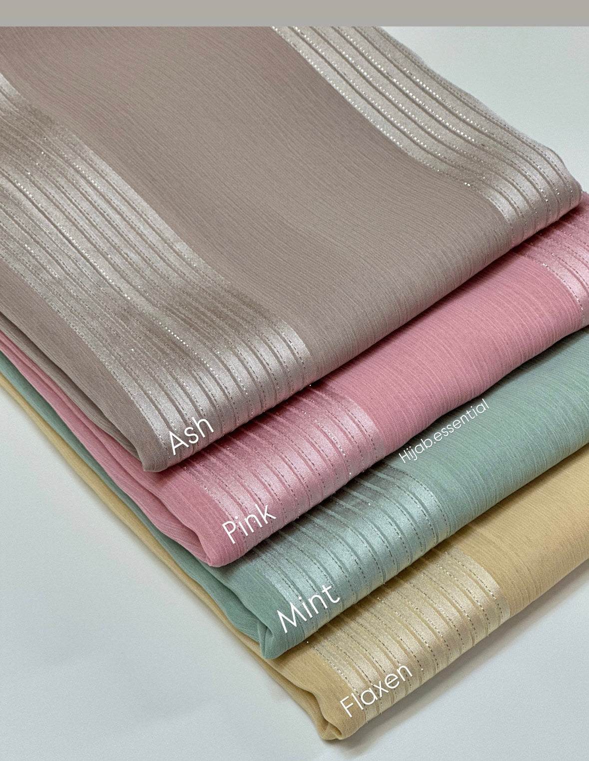 Shimmer Chiffon Stripes Hijabs