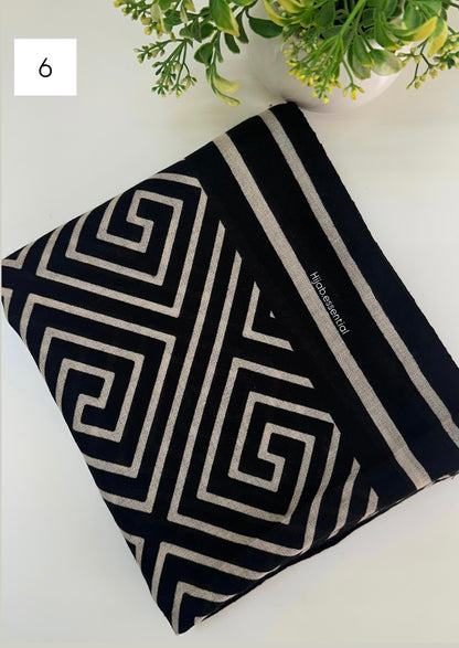 Printed Viscose Cotton (Black Edition)