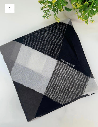 Printed Viscose Cotton (Black Edition)