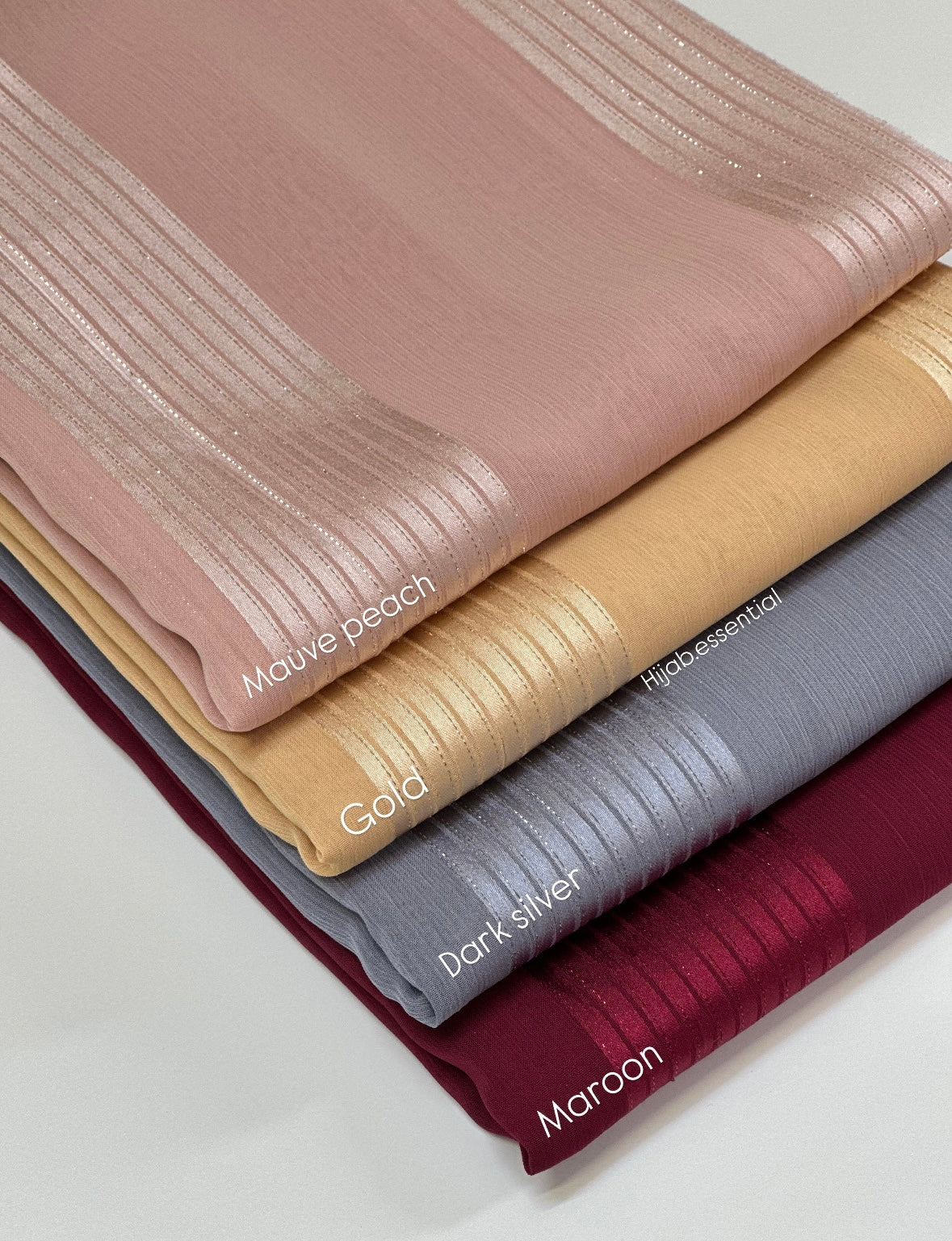 Shimmer Chiffon Stripes Hijabs