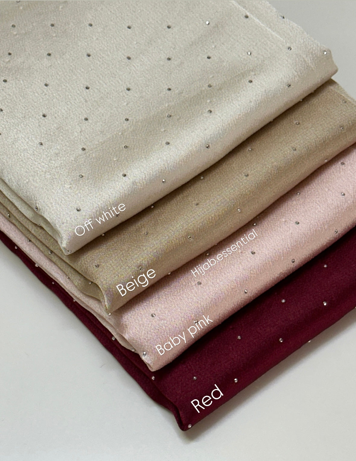 Bubble Satin with Rhinestone Hijabs