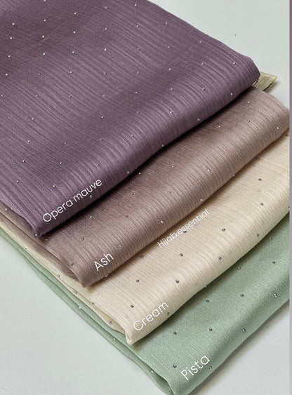Muna Satin with Rhinestone Hijabs