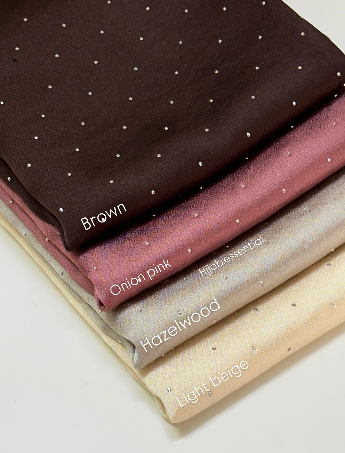 Bubble Satin with Rhinestone Hijabs