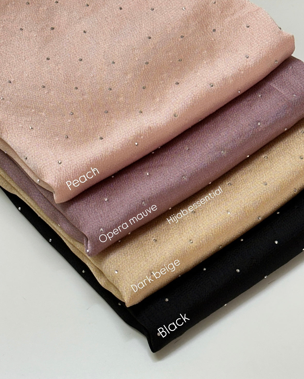 Bubble Satin with Rhinestone Hijabs