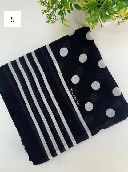 Printed Viscose Cotton (Black Edition)