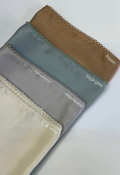 Muna Satin with Crochet Hijabs