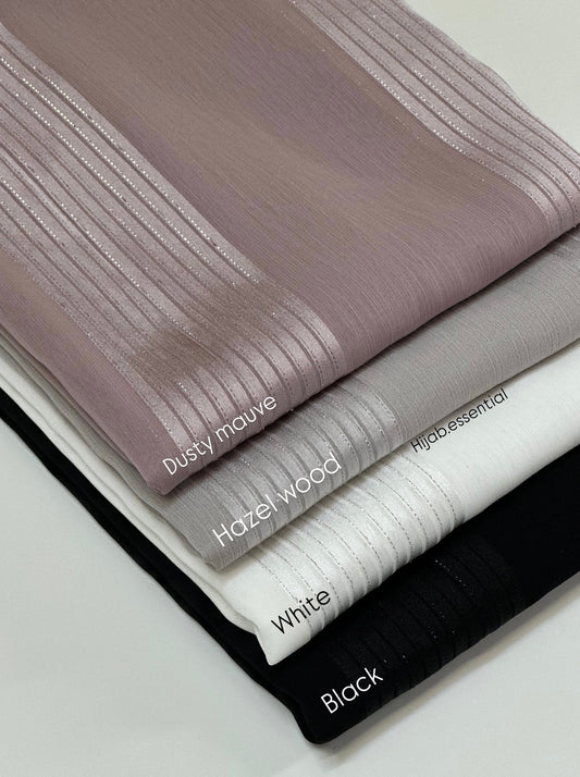 Shimmer Chiffon Stripes Hijabs