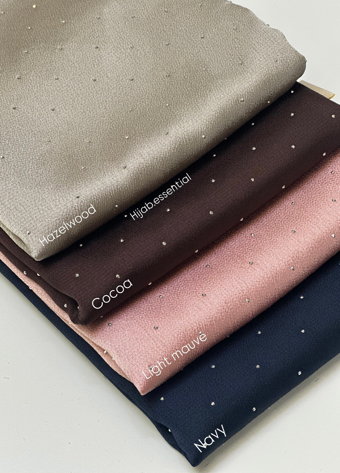 Bubble Satin with Rhinestone Hijabs