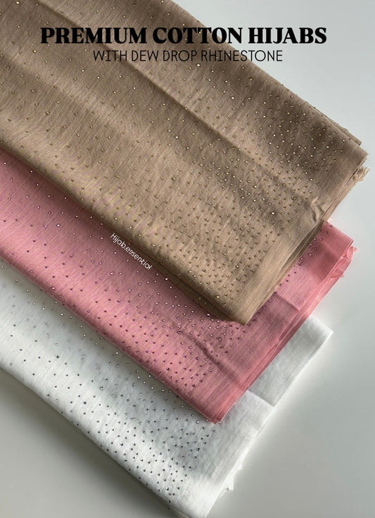 Premium Cotton with Dew Drop Rhinestone