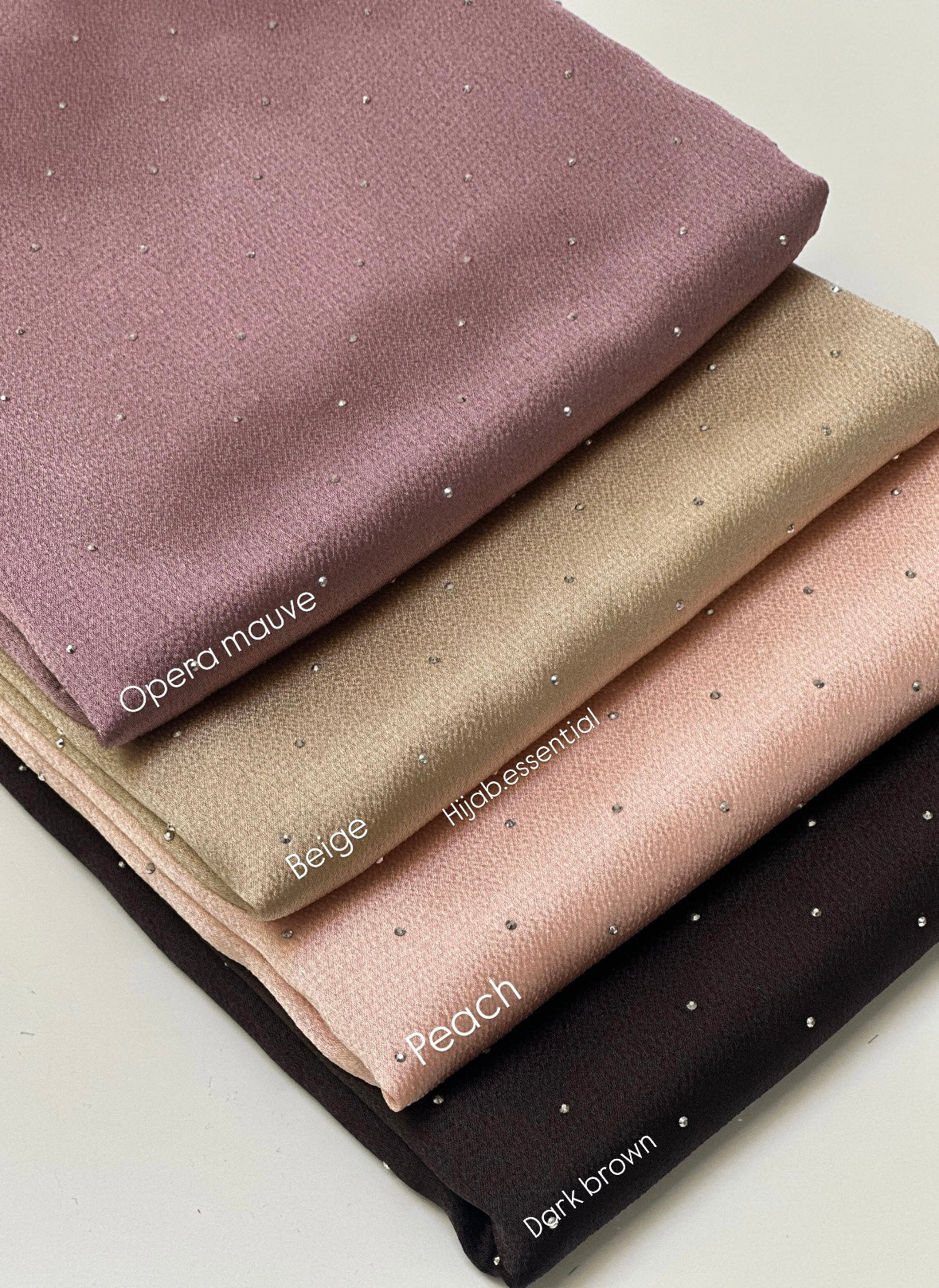 Bubble Satin with Rhinestone Hijabs