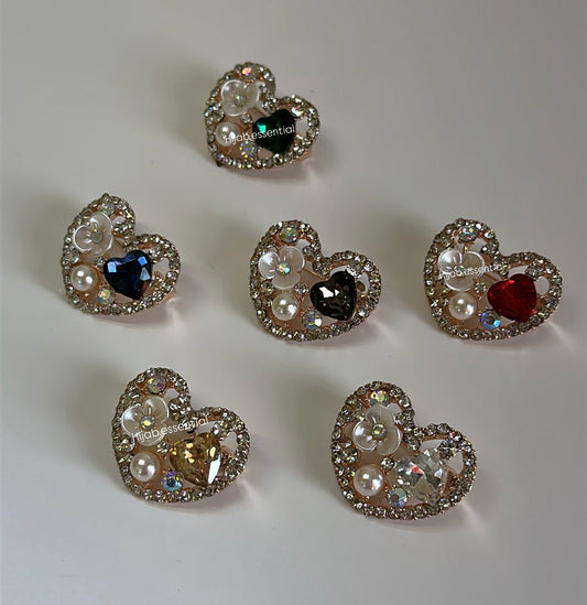 Diamond Brooch Pins (Heart Shape )